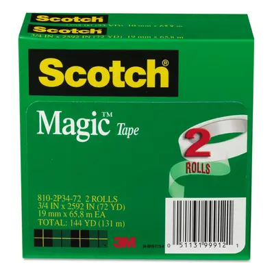 Scotch 8102P3472 Magic Tape Refill 3/4-Inch X 2592-Inch 3-Inch Core 2/Pack