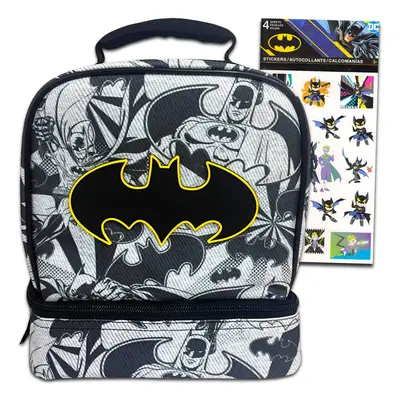 BATMAN Lunch Box Dual Compartment Drop Bottom Lunch Bag Lunch Bag for Boys Girls Toddler