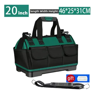 (20 inch Rubber) Upgrade Heighten large capacity Tool Bag Thickened 1680D Oxford Waterproofed We