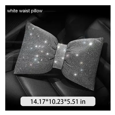 (lumbar pillow 1) Bling Luxury Ladies Car Headrest Cushion Fashion Diamond Lumbar Pillow