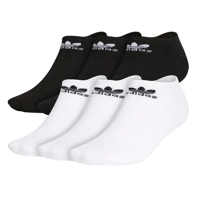 adidas Originals Big & Tall Trefoil No Show Socks (6-Pair) White/Blac