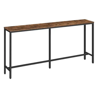 (160 x x 80.5 cm (L x W x H), Rustic Brown) Console Table, CM Narrow Long Sofa Table, Entryway T