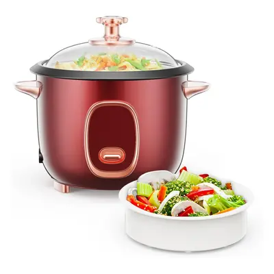 High-Temperature Protection Mini Rice Cooker, One Touch Operation Perfect to Cook Rice, Meat, No