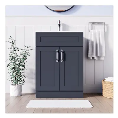 (Crawle Grey 600mm) Floor Standing Bathroom Vanity Unit With Basin