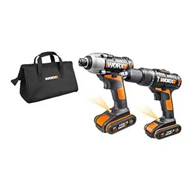 Worx WX938 Cordless Impact Driver & Hammer Drill 18V/20V Max Black/Orange