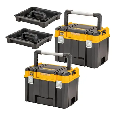 Dewalt DWST83343-1 Deep TSTAK 2.0 Organiser Storage Box Long Handle + Tote X