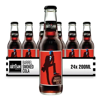 Barrel Smoked Cola by The Artisan Drinks Company - 200mlx24 Cola Bottles - Natural Ingredients -