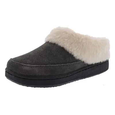 Clarks Womens Faux Fur Lined Clog Slippers Warm Cozy Indoor Outdoor Pl