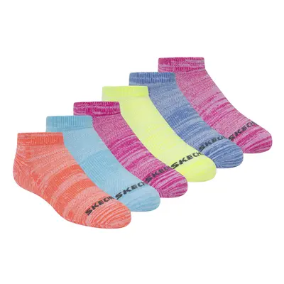 Skechers girls Pack Low Cut Running Socks Bright Combo 7-8.5 US