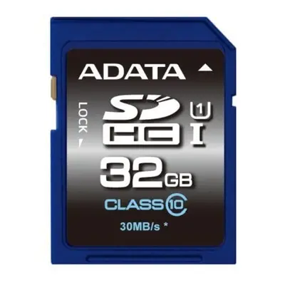 ADATA Premier 32GB High Capacity SD Card, UHS-I Class 10, R/W 50/10 MB/s