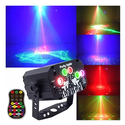 DJ Party Lights Stage Laser - Northern Light Effect RGB Sound Activated Disco Strobe Lighting wi