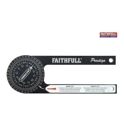 Faithfull Prestige Mitre Saw Protractor Black Aluminium