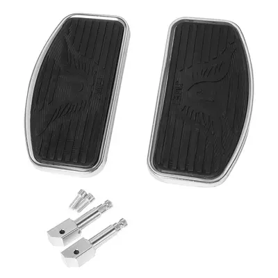 (black) Motorcycle Front Rear Wide Foot Rider Driver Foot Rest Floorboards For Honda Shadow For 