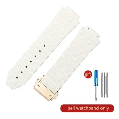 (J02-White-Rose-Z2 26x19mm) For Hublot Yubo High Quality Silicone Waterproof Watch Strap Classic