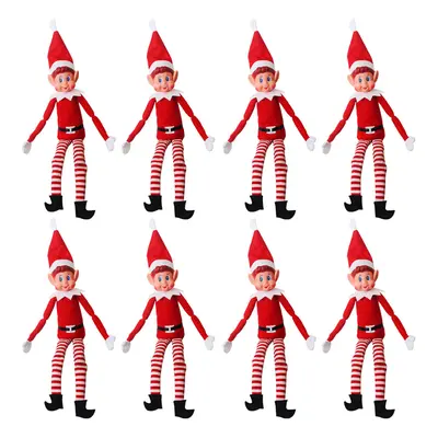 (8) Christmas Elf Sitting On A Shelf Tree Decoration Plush Toys Home Holiday Season