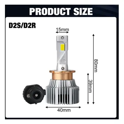 (D2S/D2R) 2pcs D1s D2s D3s D4s D5s D8s Led Car Headlights D1r D2r D3r D4r D5r D8r Bulb 120w 6000