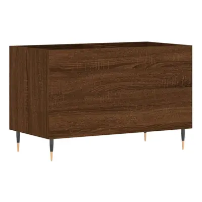 (brown oak) vidaXL Record Cabinet Record Storage Cabinet Sideboard White Engineered Wood