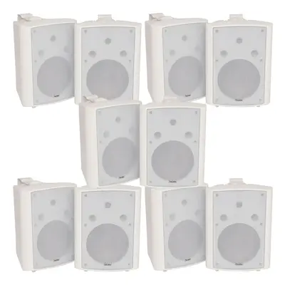 10x 180W White Wall Mounted Stereo Speakers 8" 8Ohm LOUD Premium Audio & Music