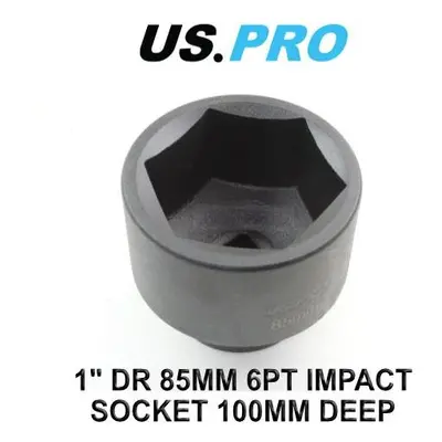 US PRO Tools 1" DR 85mm Point Impact Socket 100MM Deep