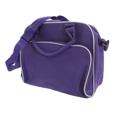 (One Size, Purple/Light Grey) Bagbase Compact Junior Dance Messenger Bag (15 Litres) (Pack of 2)