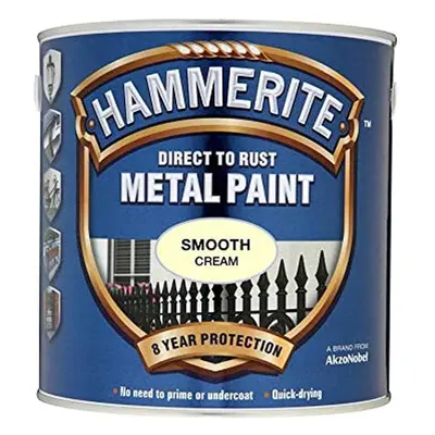 Hammerite Direct to Rust Metal Paint - Smooth Cream Finish 750ML