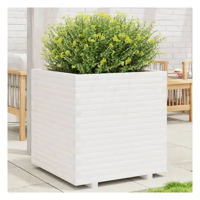 vidaXL Garden Planter White 70x70x72.5 cm Solid Wood Pine