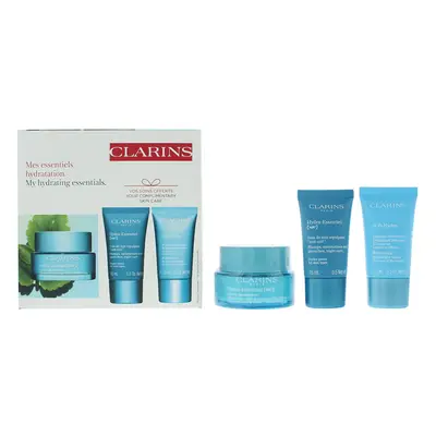 Clarins Hydra-Essentiel Piece Gift Set: Day Cream 50ml - Scrub 15ml - Hydra Mask 15ml