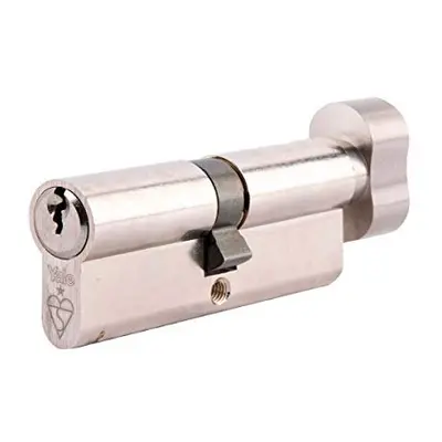 PKMT3535-NP Euro Thumbturn Star Kitemarked Cylinder, Keys Supplied, High Security, Visi Packed, 