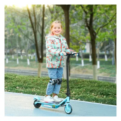 AIYAPLAY Electric Scooter for with Dual Brakes & Colourful Light, Blue