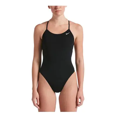 Nike Hydrastrong Solid Lace Up Tie Back One Piece (24 Black)