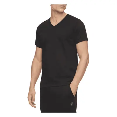 Calvin Klein Men's Cotton Classics 5-Pack Undershirts Black V-Neck