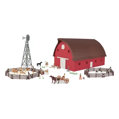 John Deere Round Barn Set 1/64 Scale Play Set with Accessories Piec