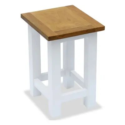 vidaXL Solid Oak Wood End Table Home Side Accent Display Telephone Tea Stand