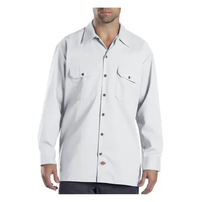 Dickies mens Long Sleeve Work - Big & Tall Button Down Shirt White X