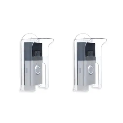 2X Transparent Plastic Doorbell Rain Cover Suitable for Ring Models Doorbell Waterproof Protecto