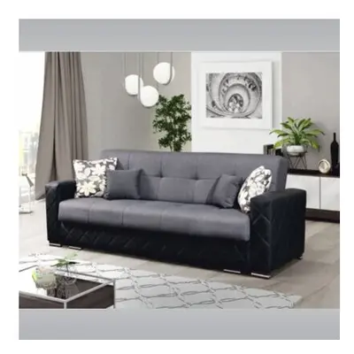 (2 Seater) Chicago 3+2 Seater Ottoman Storage Fabric Sofa Bed