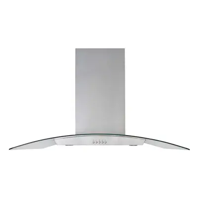 90cm Island Cooker Hood Kitchen Extractor Fan In Stainless Steel - SIA ICH90SS