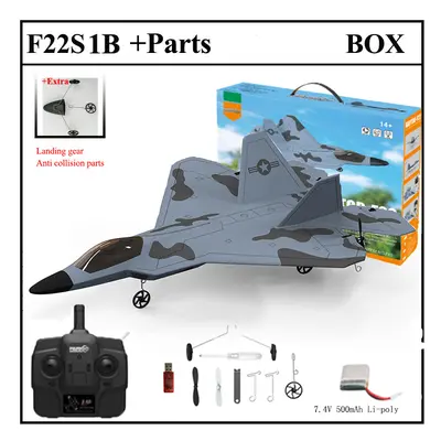 (Gyro 1B Parts BOX) New F22S 2.4G 4CH 3D6G RC Airplane Raptor F22 Warplane WLtoys A180 Upgrade V