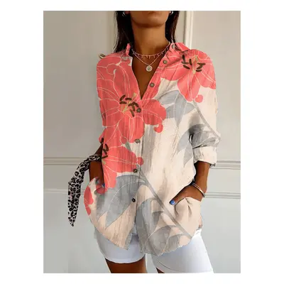 (YK1702, L) new women's shirt summer European and American trend half-sleeved shirt leopard prin