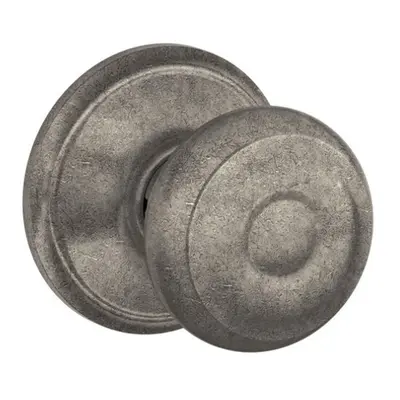 SCHLAGE F10 GEO Georgian Passage Knob Distressed Nickel