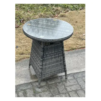 Fimous Small Round Outdoor Rattan Dining Table Garden Furniture?Table+Cover?