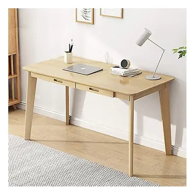 (Wood) Wood Workbench Desk with Drawer Computer Desk PC Laptop Study Table Workstation