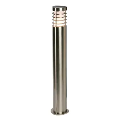 Outdoor Garden Bollard Light Brushed Steel 9.2W Outside Path LED Lamp Post IP44