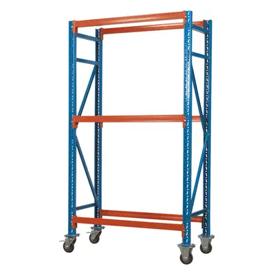 Two Level Mobile Tyre Rack - 200kg Per Level - Steel Construction - Wheeled