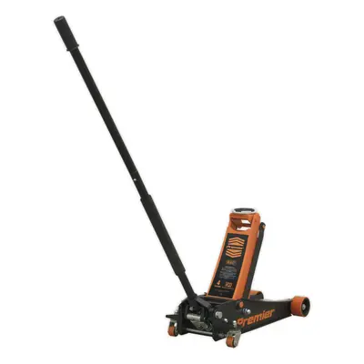 Hydraulic Trolley Jack - 4000kg Limit - Twin Piston - 533mm Max Height - Orange