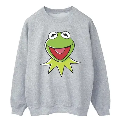 (S, Sports Grey) Disney Womens/Ladies Muppets Kermit Head Sweatshirt