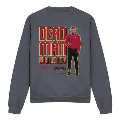 (S, Charcoal) Star Trek Unisex Adult Dead Man Walking Sweatshirt