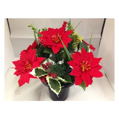 Artificial Red Poinsettia