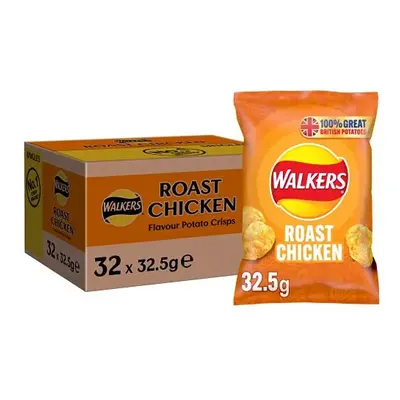 Walkers Roast Chicken Crisps Box, 32.5 g (Case of 32)