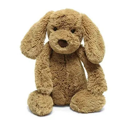 Jellycat Bashful Toffee Puppy Stuffed Animal, Medium, inches